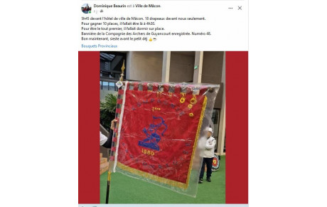 Macon, la bannière de Guyancourt y était